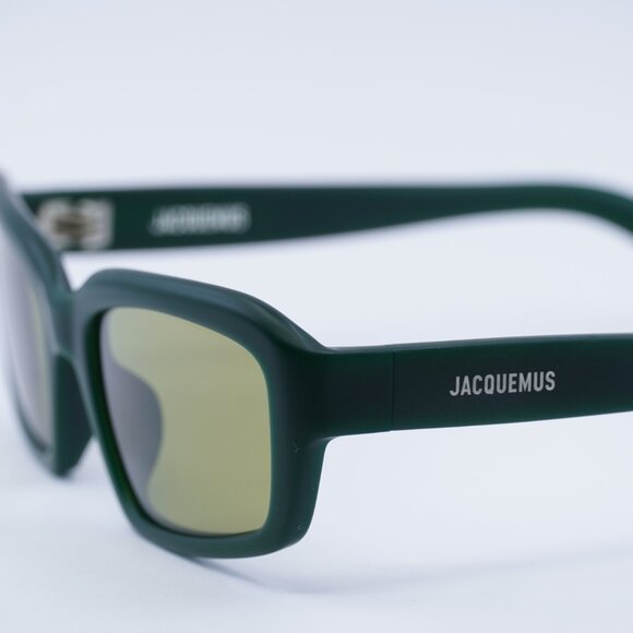 Jacquemus MARINO JAC/64 C2 Sunglasses Matte Green Rectangle Frame, Green Lenses main image 5